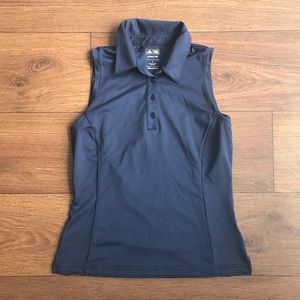 Adidas Climalite Blue Sleeveless Golf Shirt Small